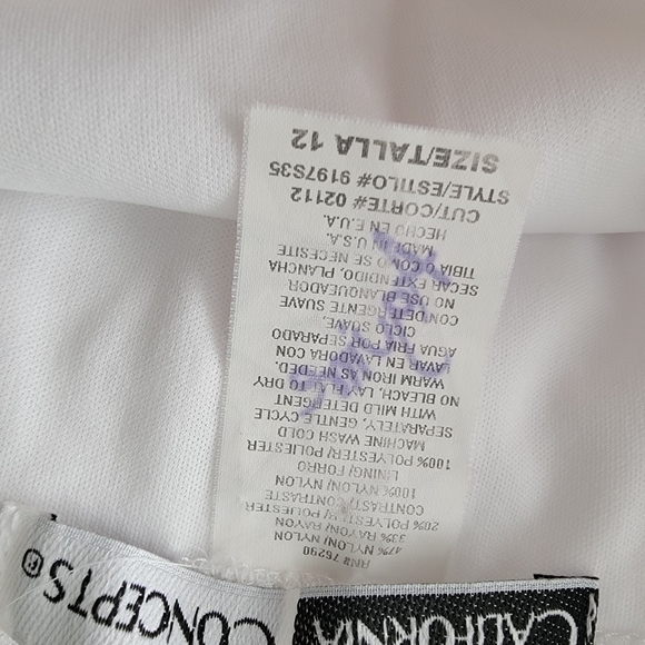 White Lace Cocktail Dress Sz 12 - Picture 7 of 8